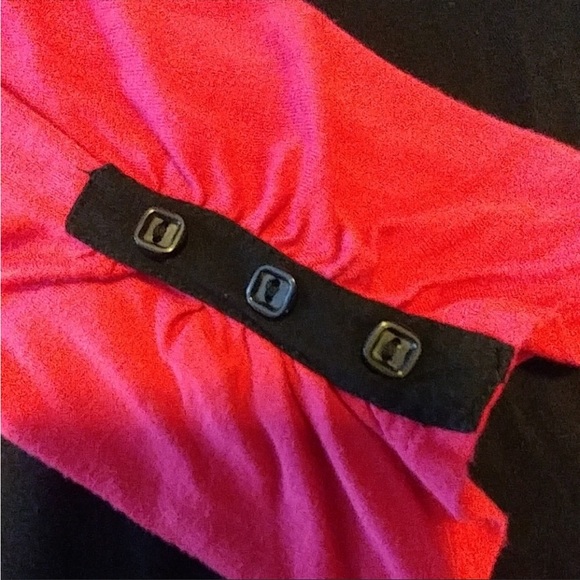 🌹🌹Aster Lovely Black & Hot Pink Tunic/Top Size L🌹🌹 - Picture 3 of 6